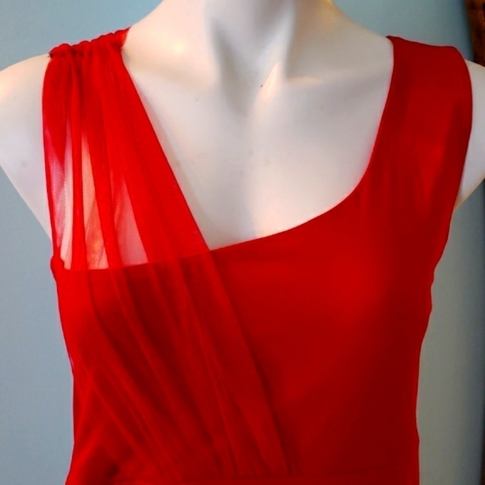TORRID Red Tiered Cocktail Party Dress with Shoulder Detail - Picture 4 of 6